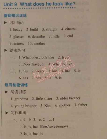 2014年人教金學(xué)典同步解析與測(cè)評(píng)七年級(jí)英語(yǔ)下冊(cè)人教版 9單元