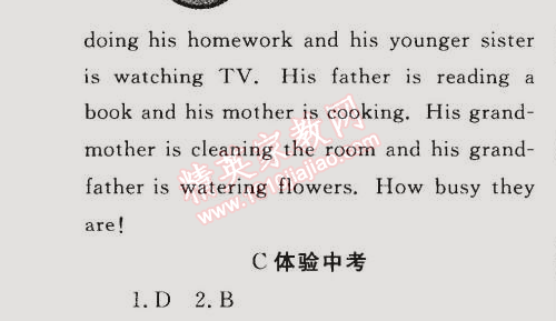 同步輕松練習(xí)七年級(jí)英語(yǔ)下冊(cè)人教版 綜合差異性檢測(cè)