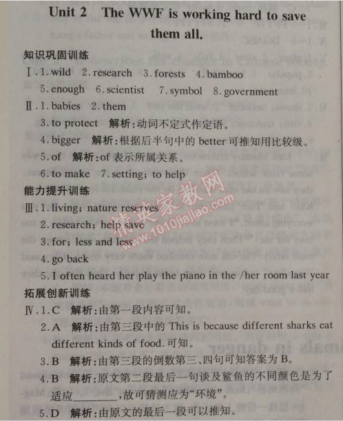 2014年1加1轻巧夺冠优化训练八年级英语上册外研版银版 2单元