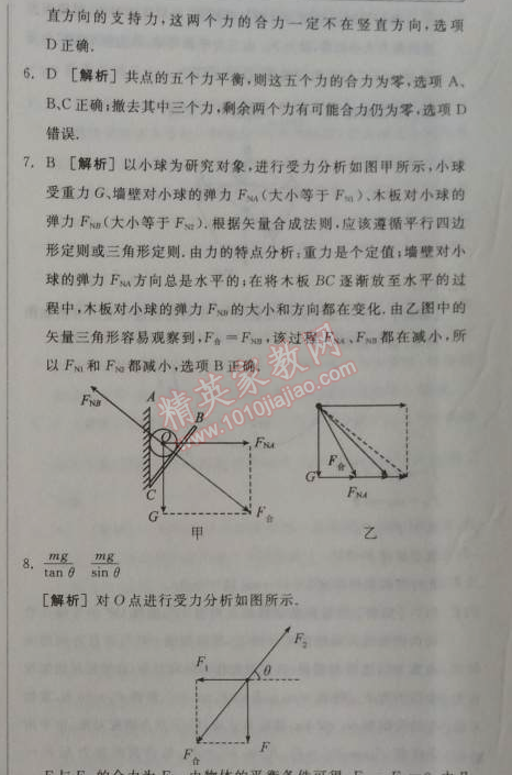 2014年全品學練考測評卷高中物理必修1人教版 7