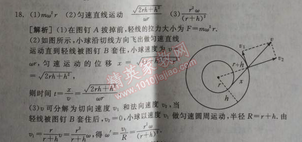 2014年全品学练考测评卷高中物理必修2人教版 专题训练一