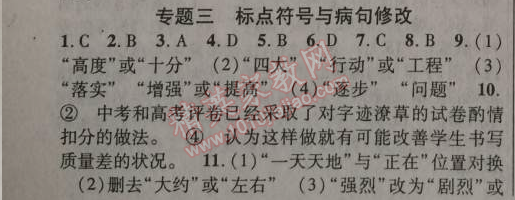 2014年課時掌控九年級語文上冊人教版 專題三