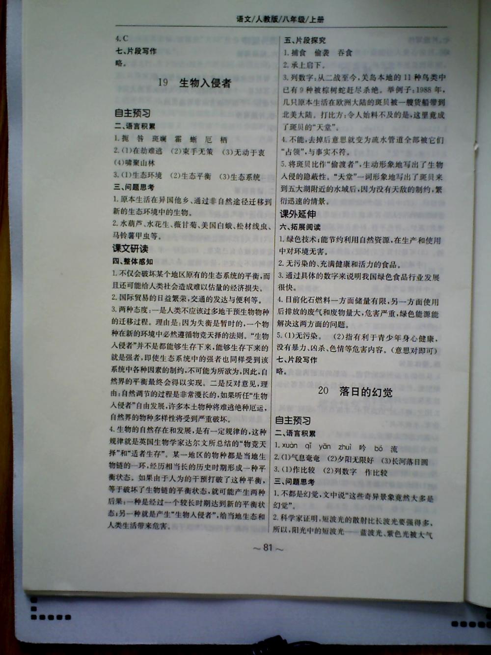 新編基礎(chǔ)訓(xùn)練八年級(jí)語(yǔ)文上冊(cè)人教版 第17頁(yè)