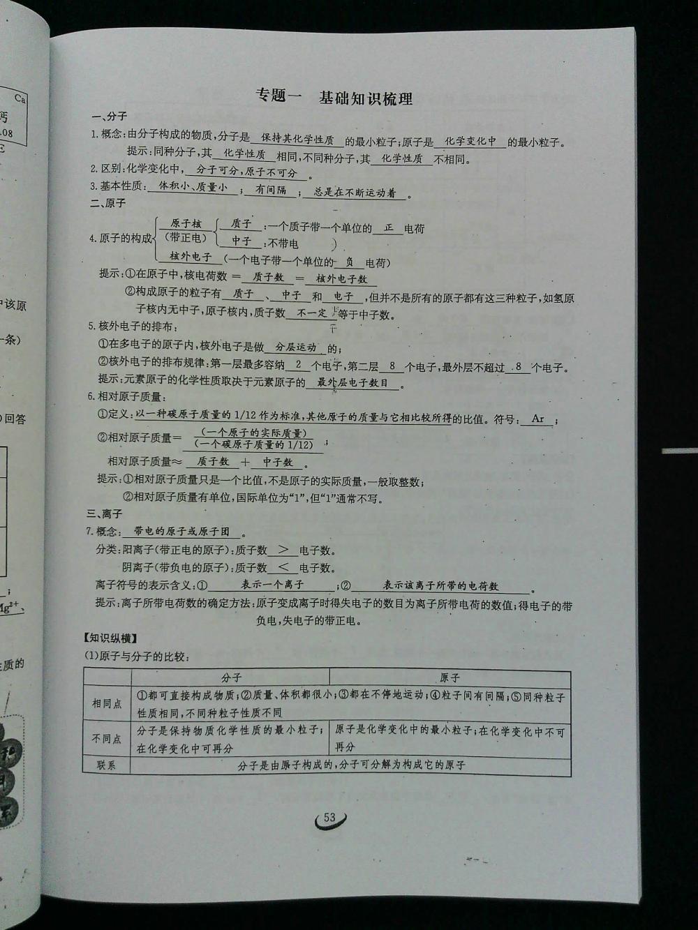 2015新觀察課時作業(yè)九年級化學上冊 第53頁