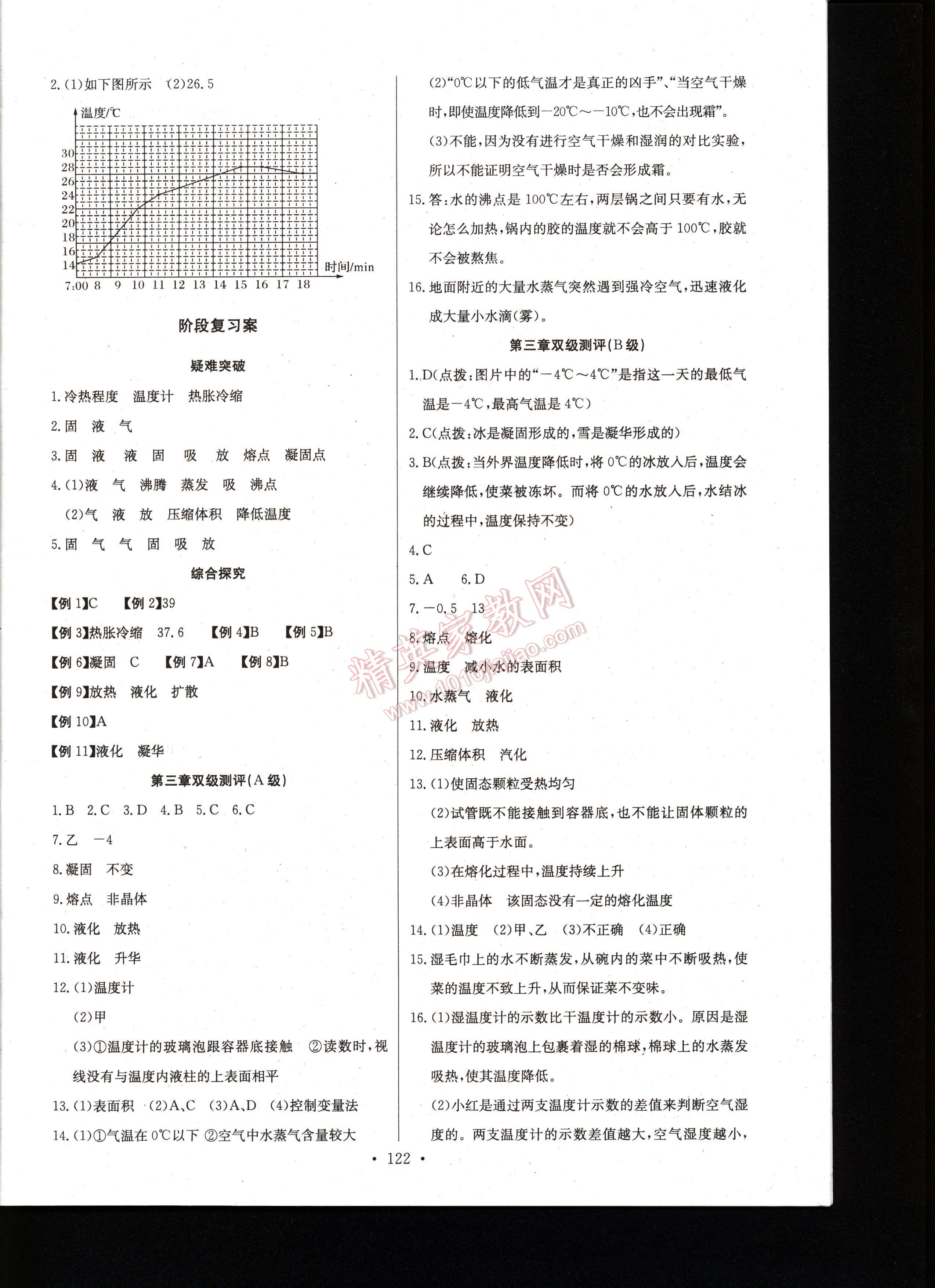 長江全能學(xué)案同步練習(xí)冊物理八年級上冊人教版 第122頁