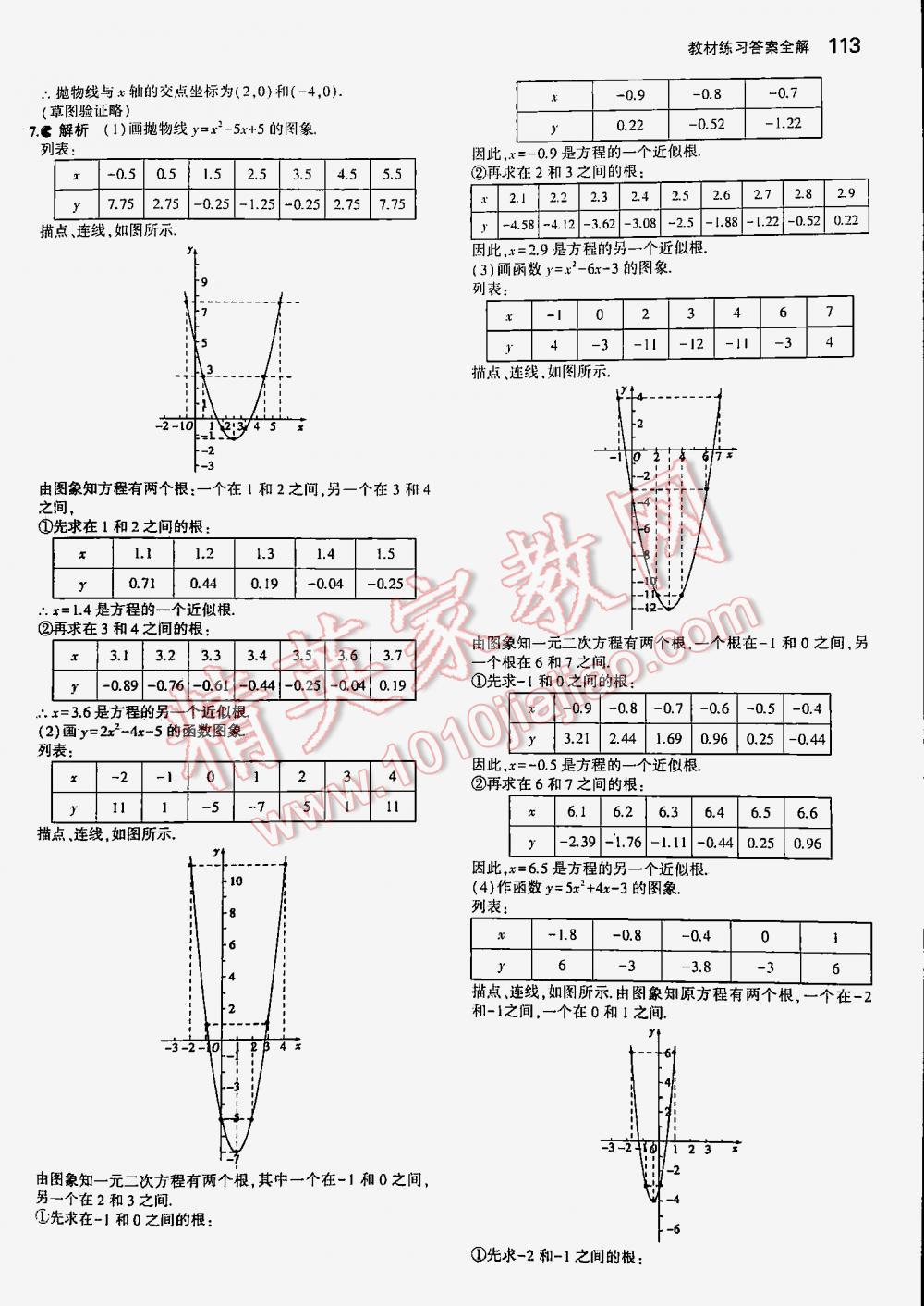 2016年5年中考3年模拟初中数学九年级下册北师大版 第113页