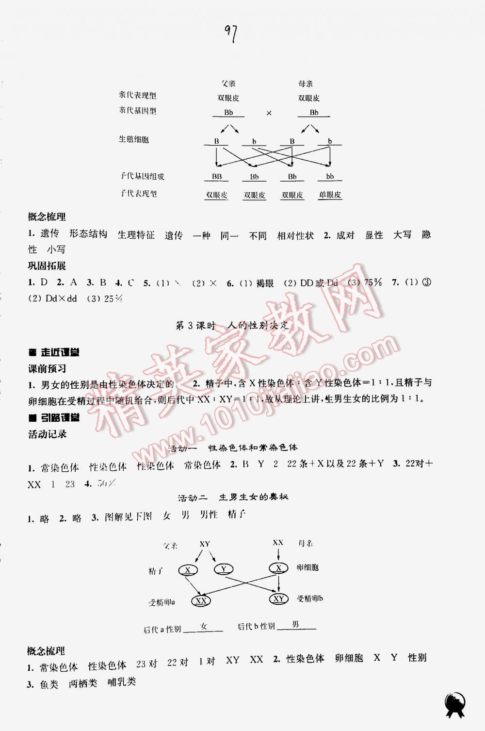 2016年伴你学八年级生物下册苏教版 第97页