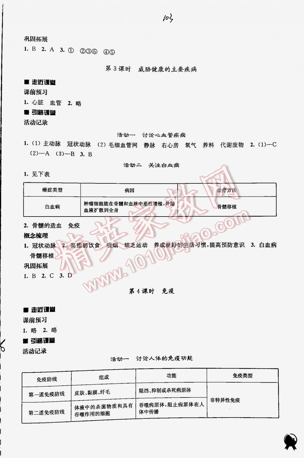 2016年伴你學(xué)八年級(jí)生物下冊(cè)蘇教版 第103頁(yè)