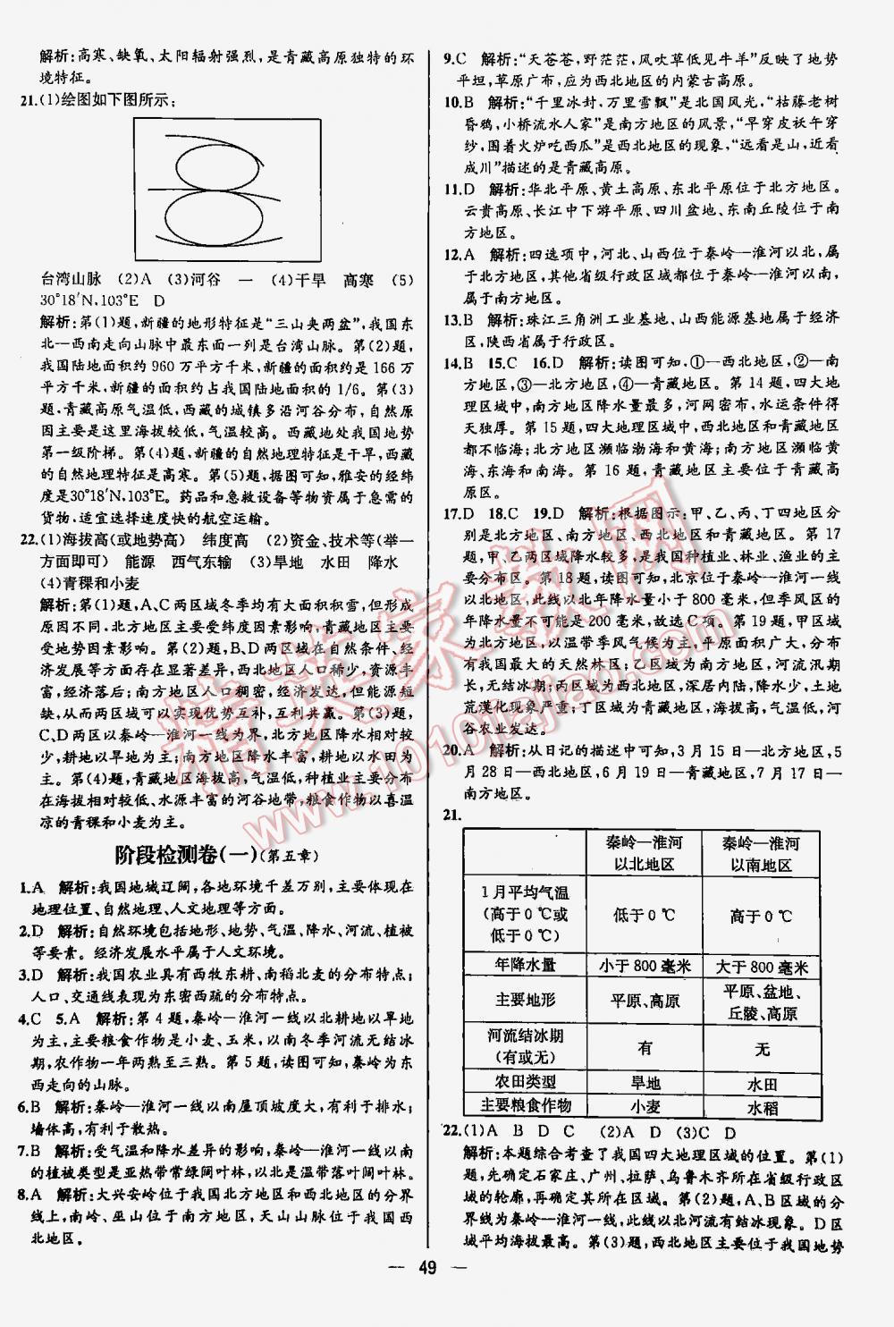 2016年同步导学案课时练八年级地理下册人教版河北专版 第49页