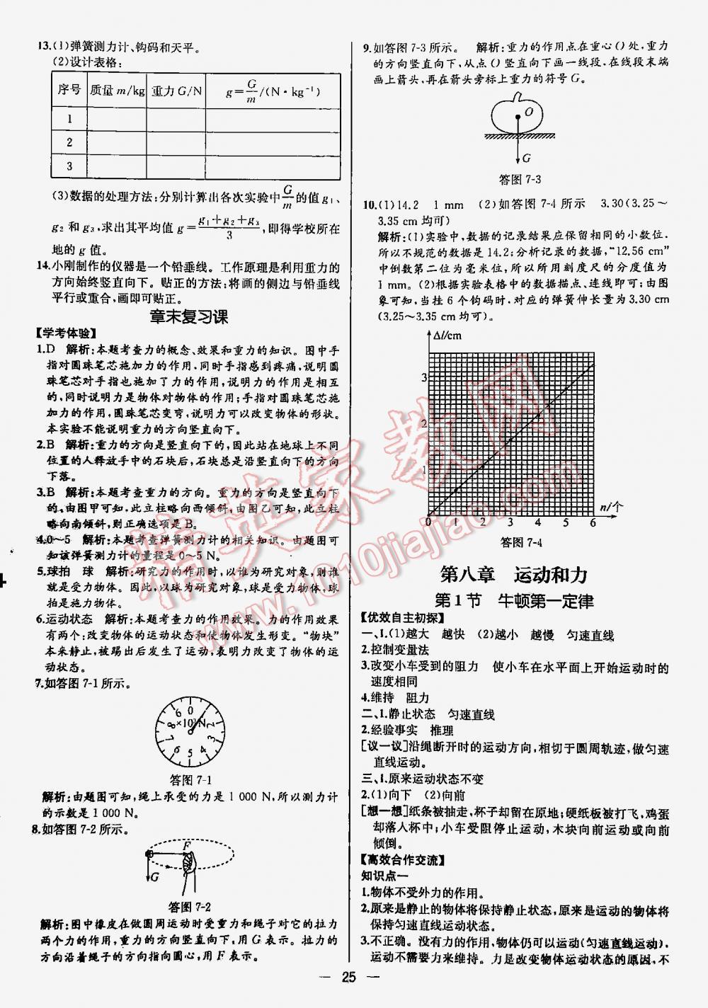 2016年同步導(dǎo)學(xué)案課時(shí)練八年級(jí)物理下冊(cè)人教版河北專版 第25頁(yè)