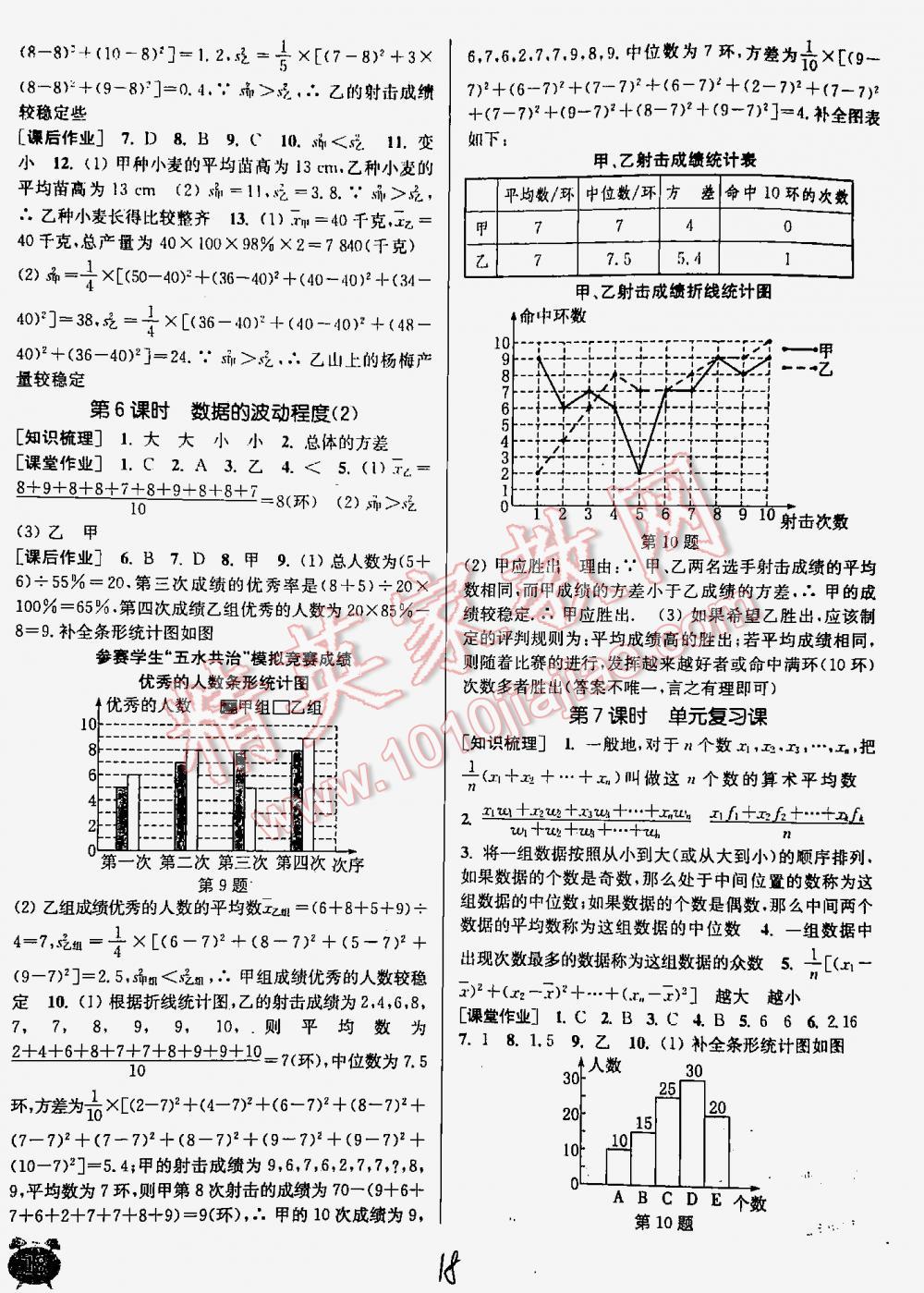 2016年通城学典每课一练课时作业本八年级数学下册人教版 第18页