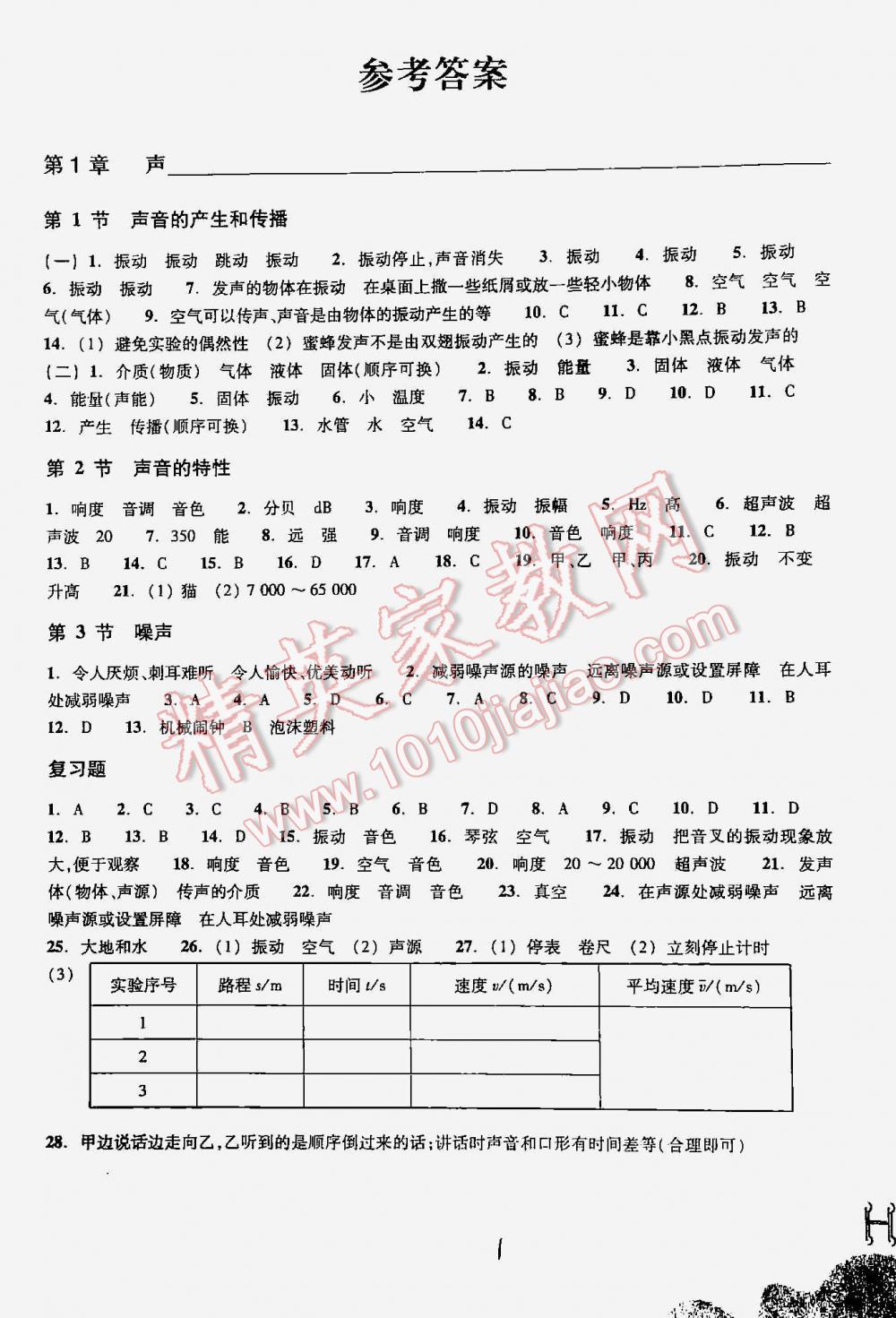 2016年作業(yè)本八年級科學(xué)下冊華師大版浙江教育出版社 第1頁