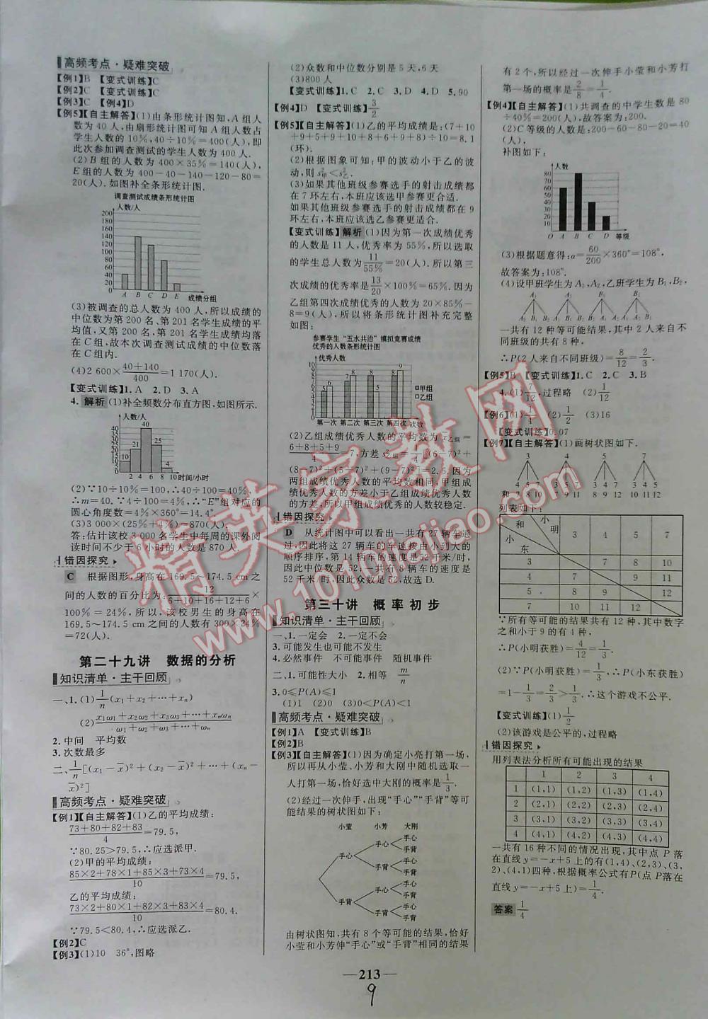 2016年世纪金榜初中新课标全程复习方略数学（章节模式） 第9页