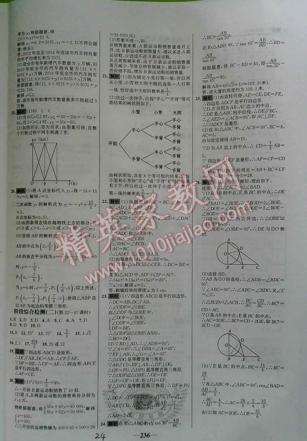 2016年世纪金榜初中新课标全程复习方略数学（课时模式） 第24页