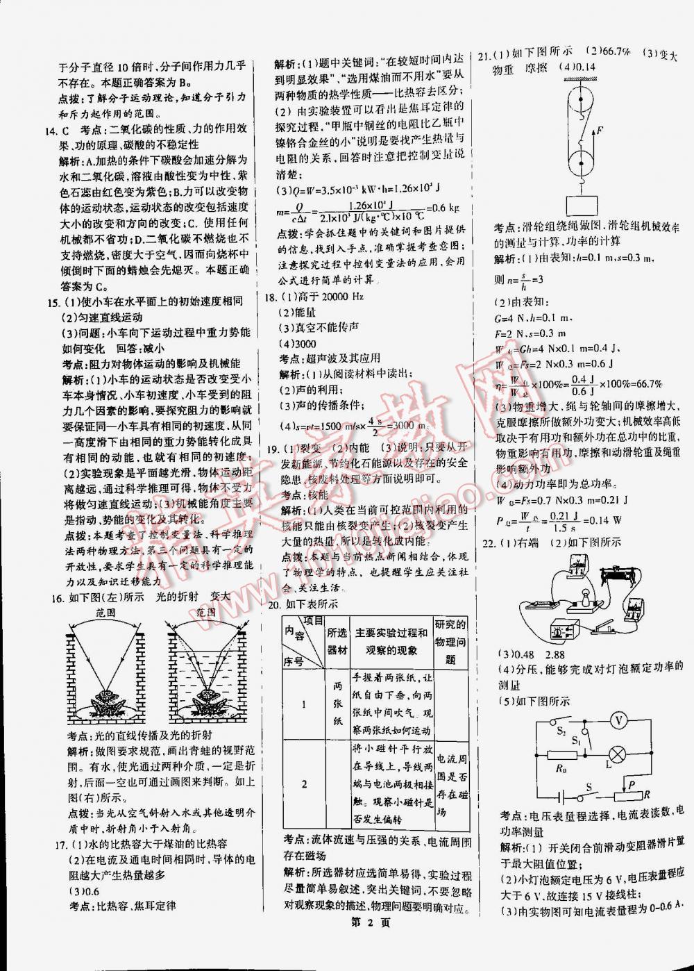 2016年全優(yōu)中考通用版全國中考試題精選精析九年級物理河北專版 第2頁