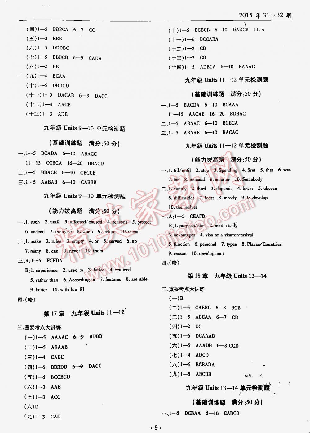 2016年中考總復(fù)習(xí)文科愛好者英語 第9頁