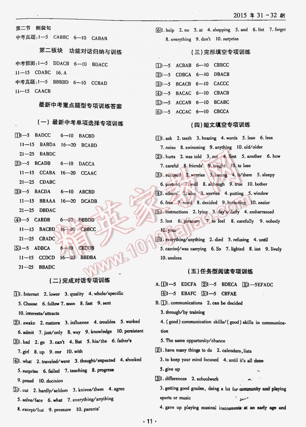 2016年中考總復(fù)習(xí)文科愛(ài)好者英語(yǔ) 第11頁(yè)