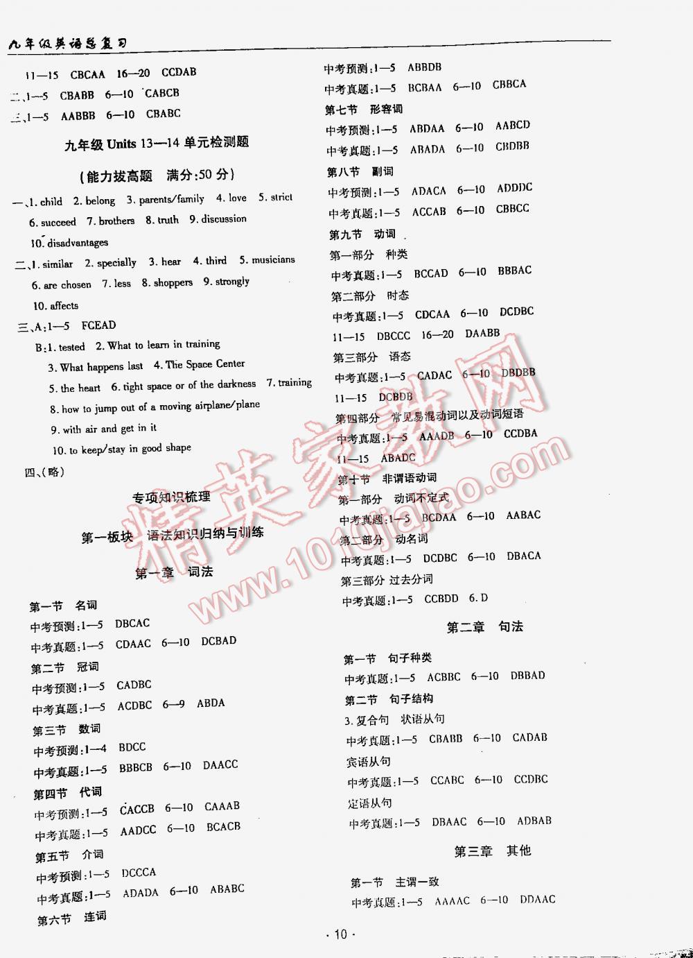 2016年中考總復習文科愛好者英語 第10頁