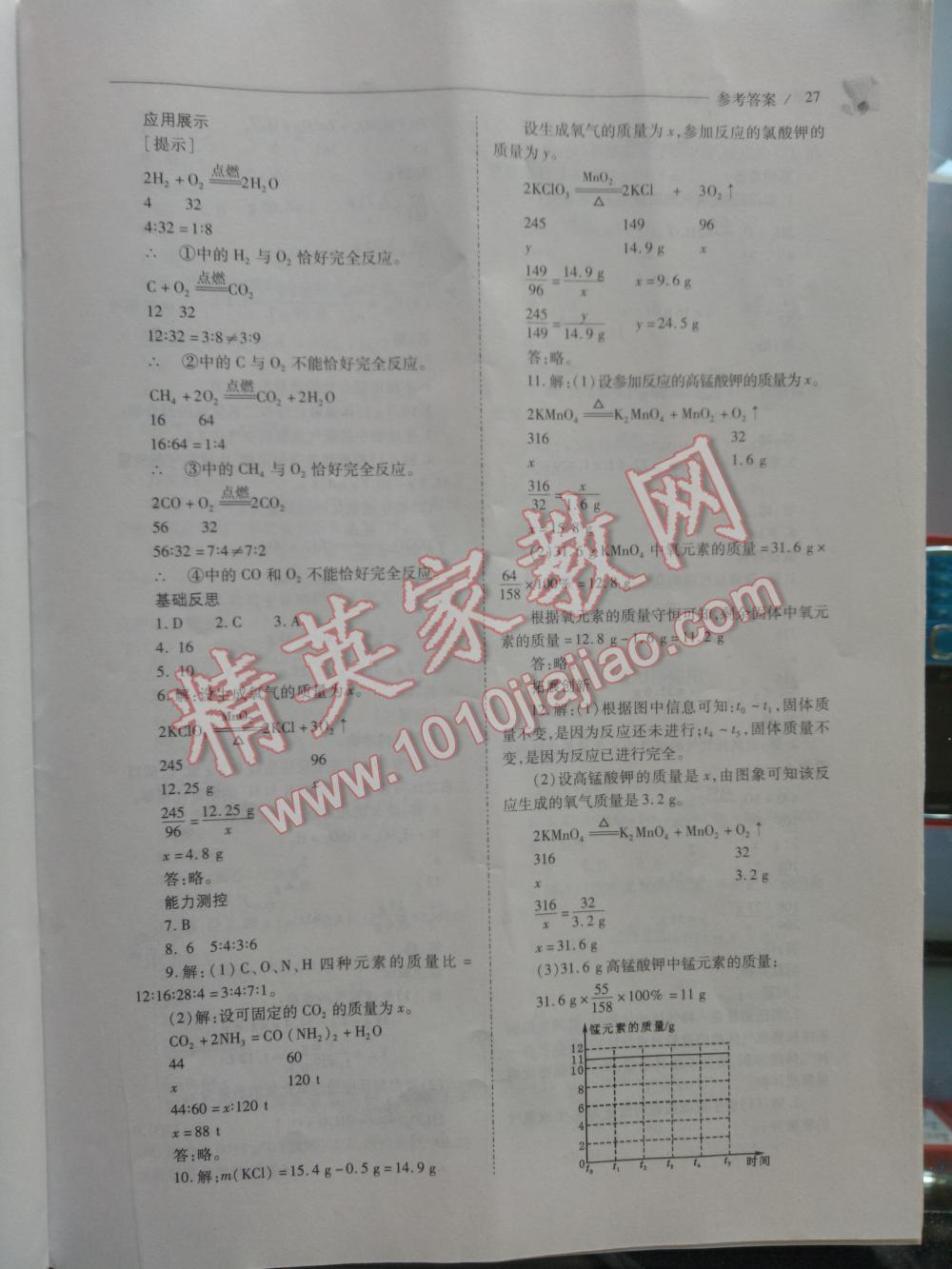 2016年新课程问题解决导学方案九年级化学上册人教版 第27页