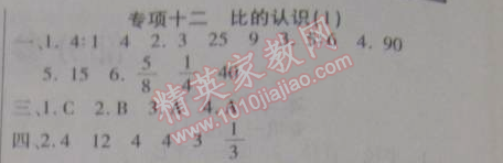 2015年寒假作業(yè)復(fù)習(xí)計(jì)劃100分期末寒假銜接六年級(jí)數(shù)學(xué)北師大版 專項(xiàng)十二