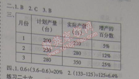 2015年假日時光寒假作業(yè)六年級數(shù)學(xué)北師大版 24