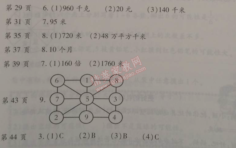 2015年智趣寒假作业四年级数学北师大版 0