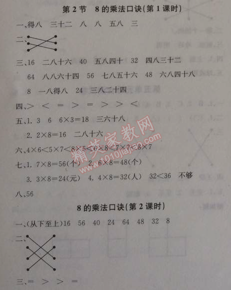 2014年1加1轻巧夺冠优化训练二年级数学上册人教版银版 2