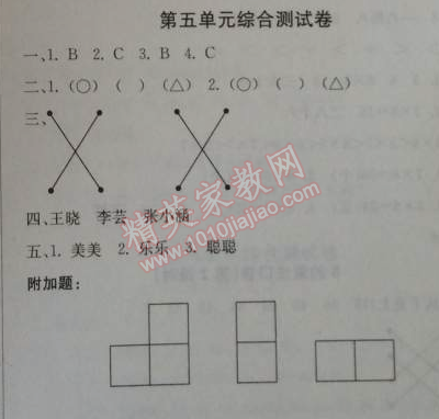 2014年1加1轻巧夺冠优化训练二年级数学上册人教版银版 第五单元综合测试卷