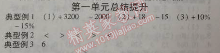 2014年全品學(xué)練考六年級(jí)數(shù)學(xué)下冊(cè)人教版 第一單元總結(jié)提升