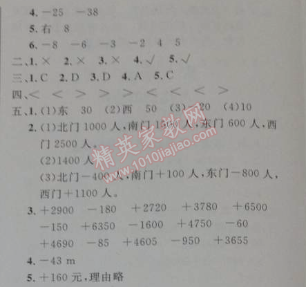 2014年小學(xué)同步測(cè)控優(yōu)化設(shè)計(jì)六年級(jí)數(shù)學(xué)下冊(cè)人教版 第一單元闖關(guān)