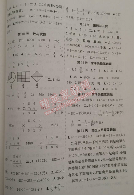 2015年贏在假期期末加寒假三年級(jí)數(shù)學(xué)人教版 0