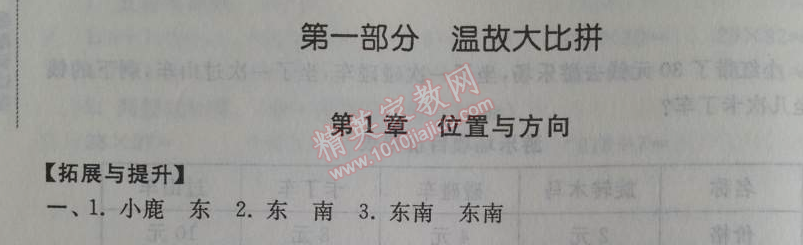 2014年暑假大串联小学版三年级数学人教版 第一部分1