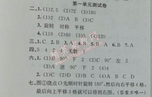 2014年黃岡金牌之路練闖考五年級數(shù)學下冊人教版 第一單元測試卷