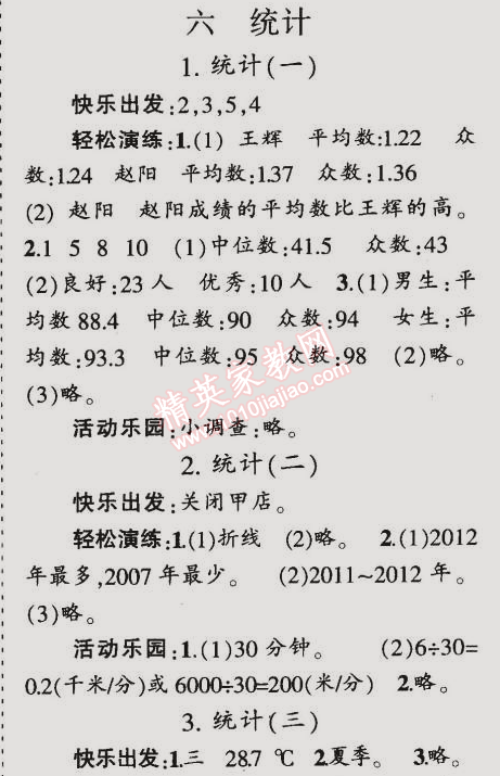 2015年同步轻松练习五年级数学下册人教版 6