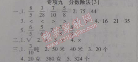 2015年寒假作業(yè)復(fù)習(xí)計(jì)劃100分期末寒假銜接六年級數(shù)學(xué)蘇教版 專項(xiàng)九