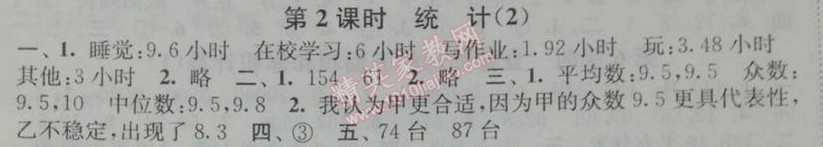 2014年通城學(xué)典課時(shí)作業(yè)本六年級(jí)數(shù)學(xué)下冊(cè)江蘇版 2