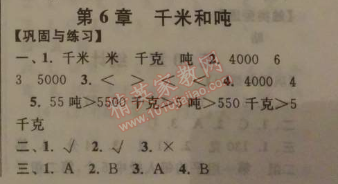 2014年暑假大串联小学版三年级数学江苏版 6