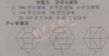 2015年寒假作業(yè)復(fù)習(xí)計劃100分期末寒假銜接五年級數(shù)學(xué)蘇教版 專題五