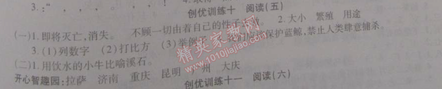 2015年寒假作業(yè)復(fù)習(xí)計(jì)劃100分期末寒假銜接五年級(jí)語(yǔ)文北師大版 創(chuàng)優(yōu)訓(xùn)練十