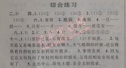 2014年第三学期暑假衔接五年级语文人教版 综合练习