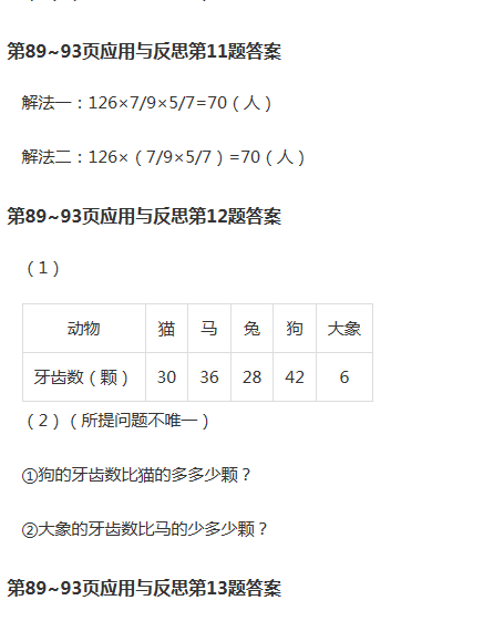 課本青島版六年級數(shù)學(xué)下冊 參考答案第95頁