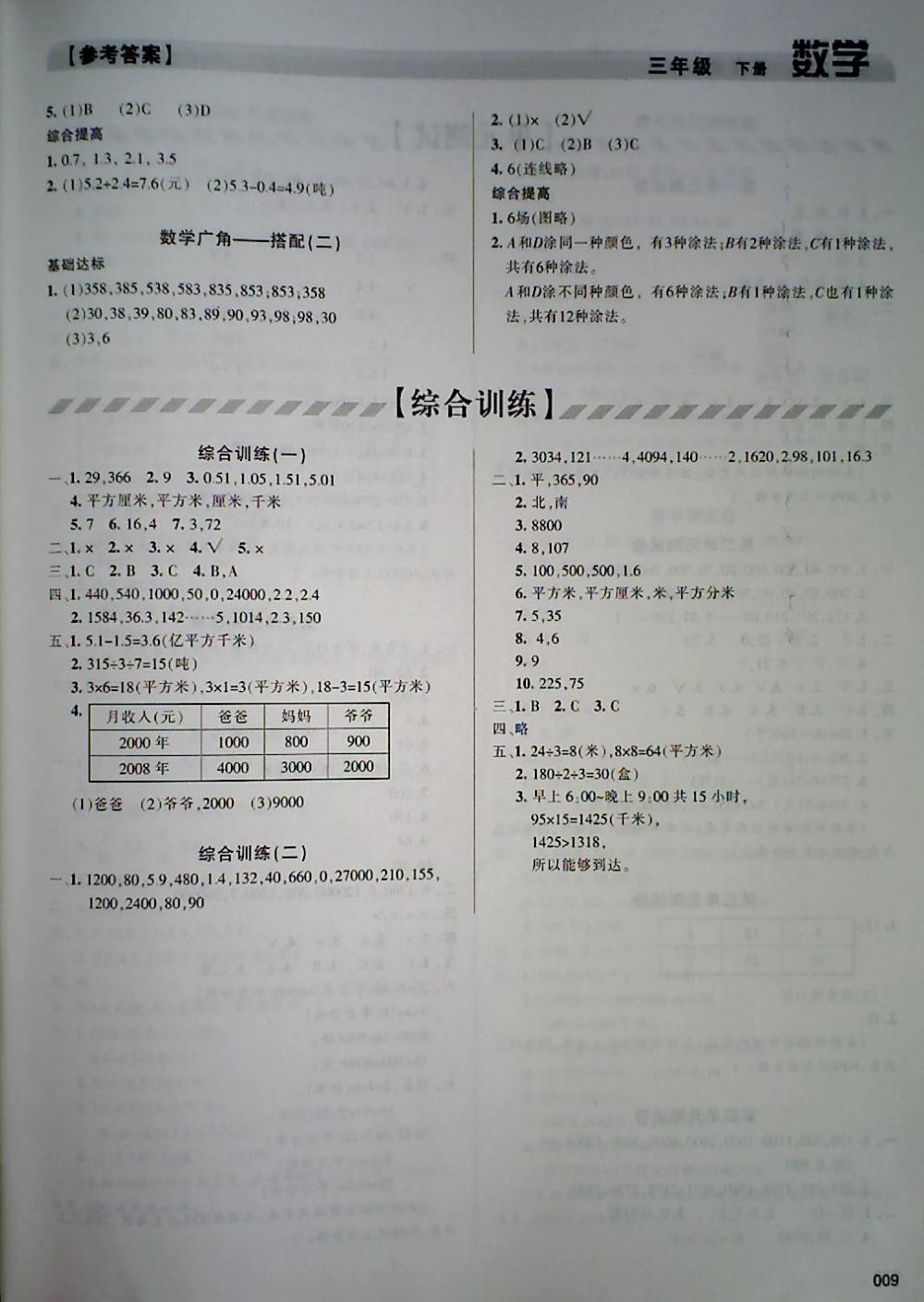 2018年學(xué)習(xí)質(zhì)量監(jiān)測三年級數(shù)學(xué)下冊人教版 第9頁