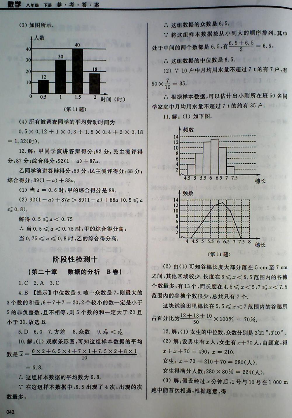 2018年學(xué)習(xí)質(zhì)量監(jiān)測(cè)八年級(jí)數(shù)學(xué)下冊(cè)人教版 第42頁