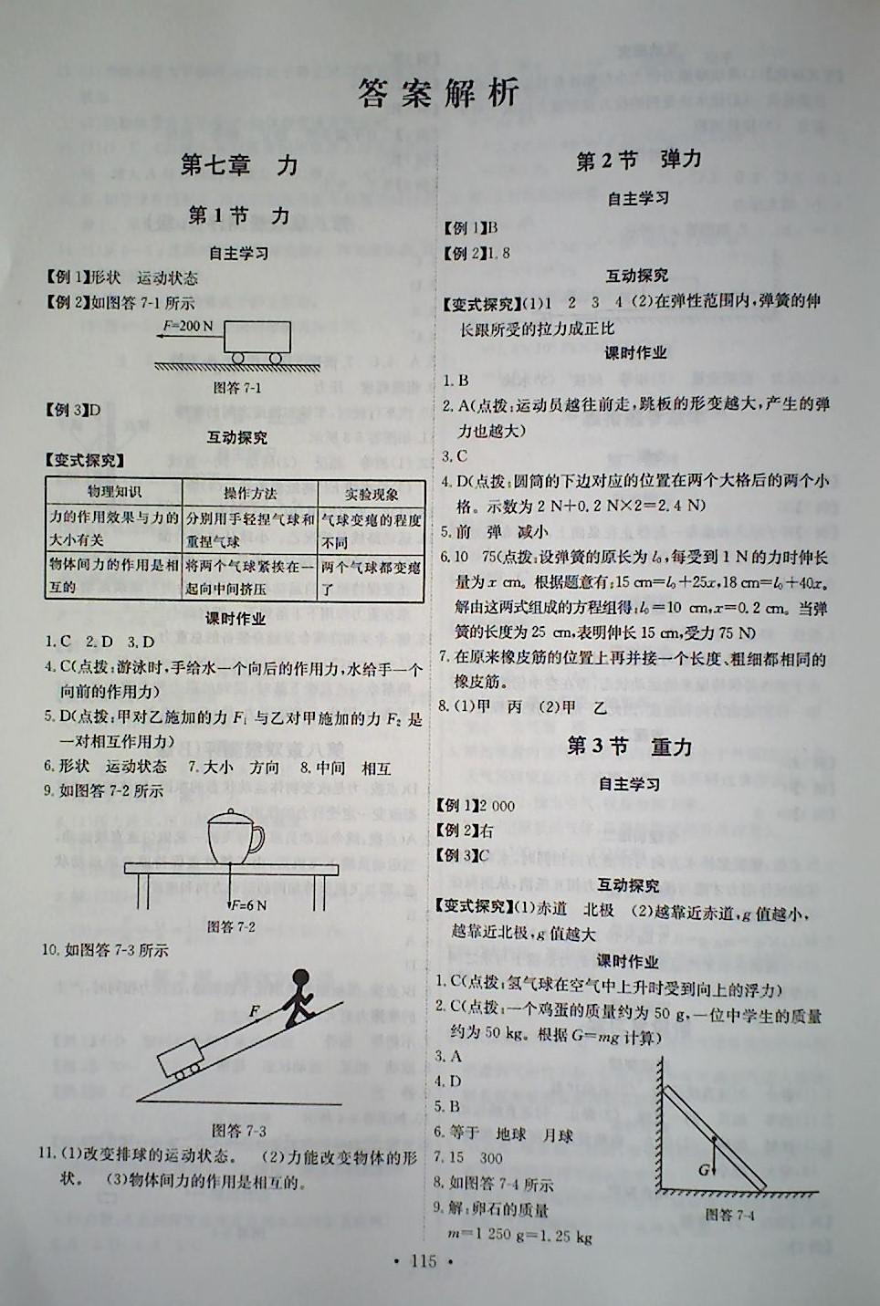 2018年長(zhǎng)江全能學(xué)案同步練習(xí)冊(cè)八年級(jí)物理下冊(cè)人教版 第1頁(yè)