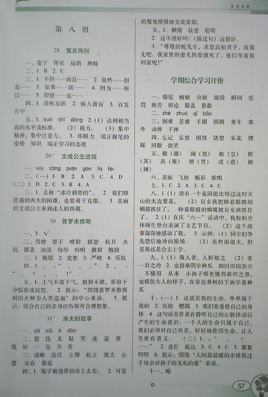 2018年南方新課堂金牌學(xué)案四年級(jí)語(yǔ)文下冊(cè)人教版 第6頁(yè)