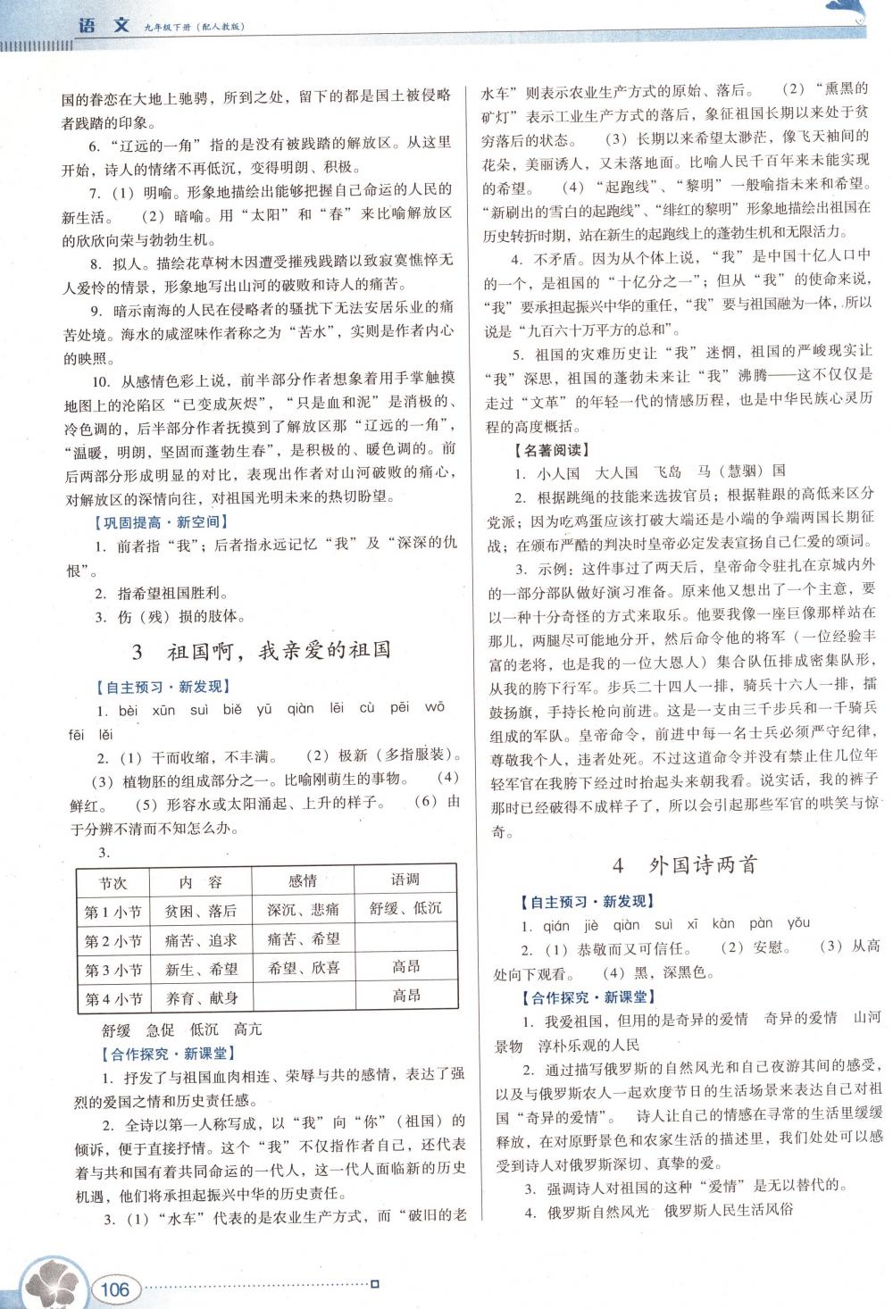 2018年南方新课堂金牌学案九年级语文下册人教版 第2页