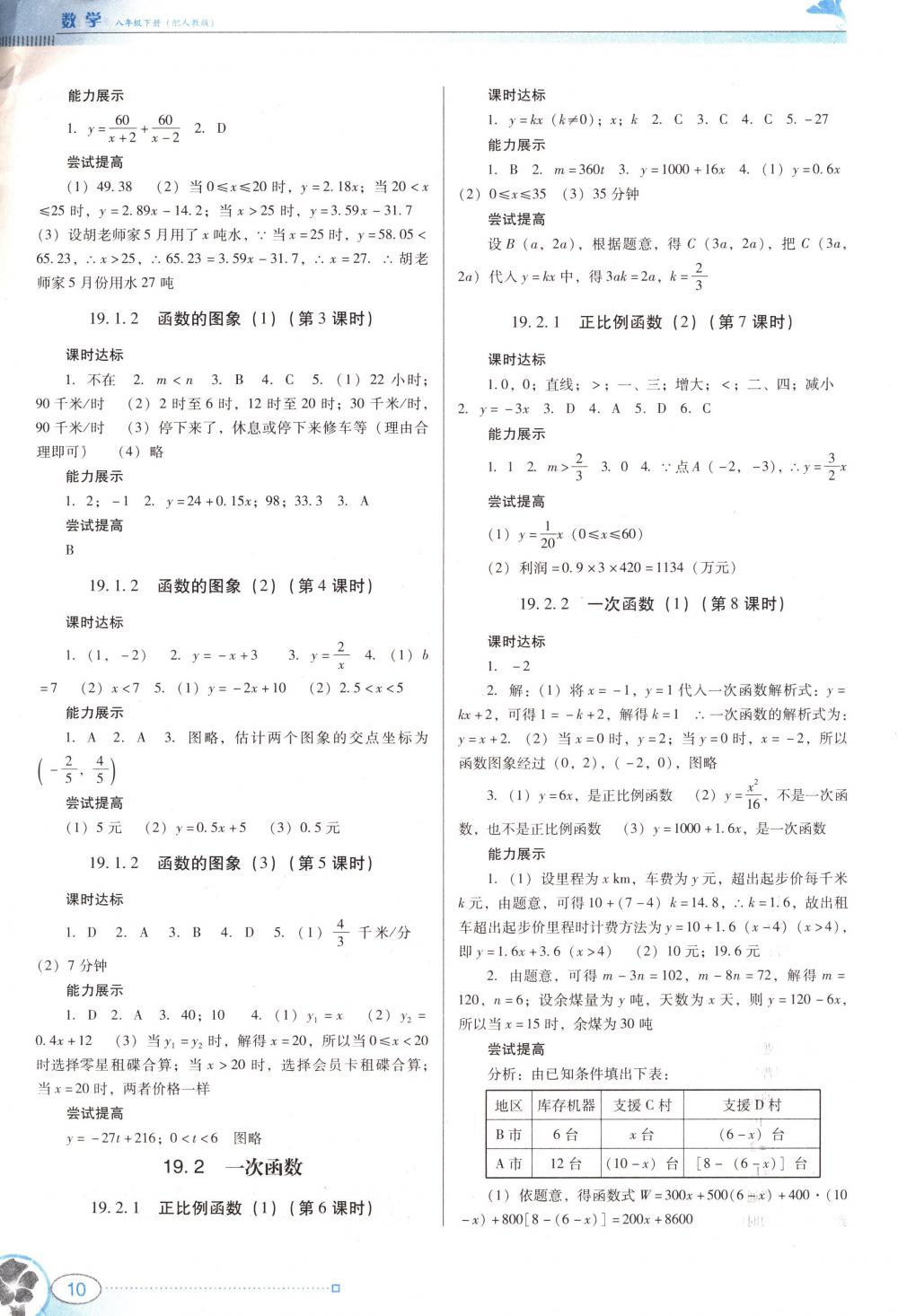 2018年南方新课堂金牌学案八年级数学下册人教版 第10页