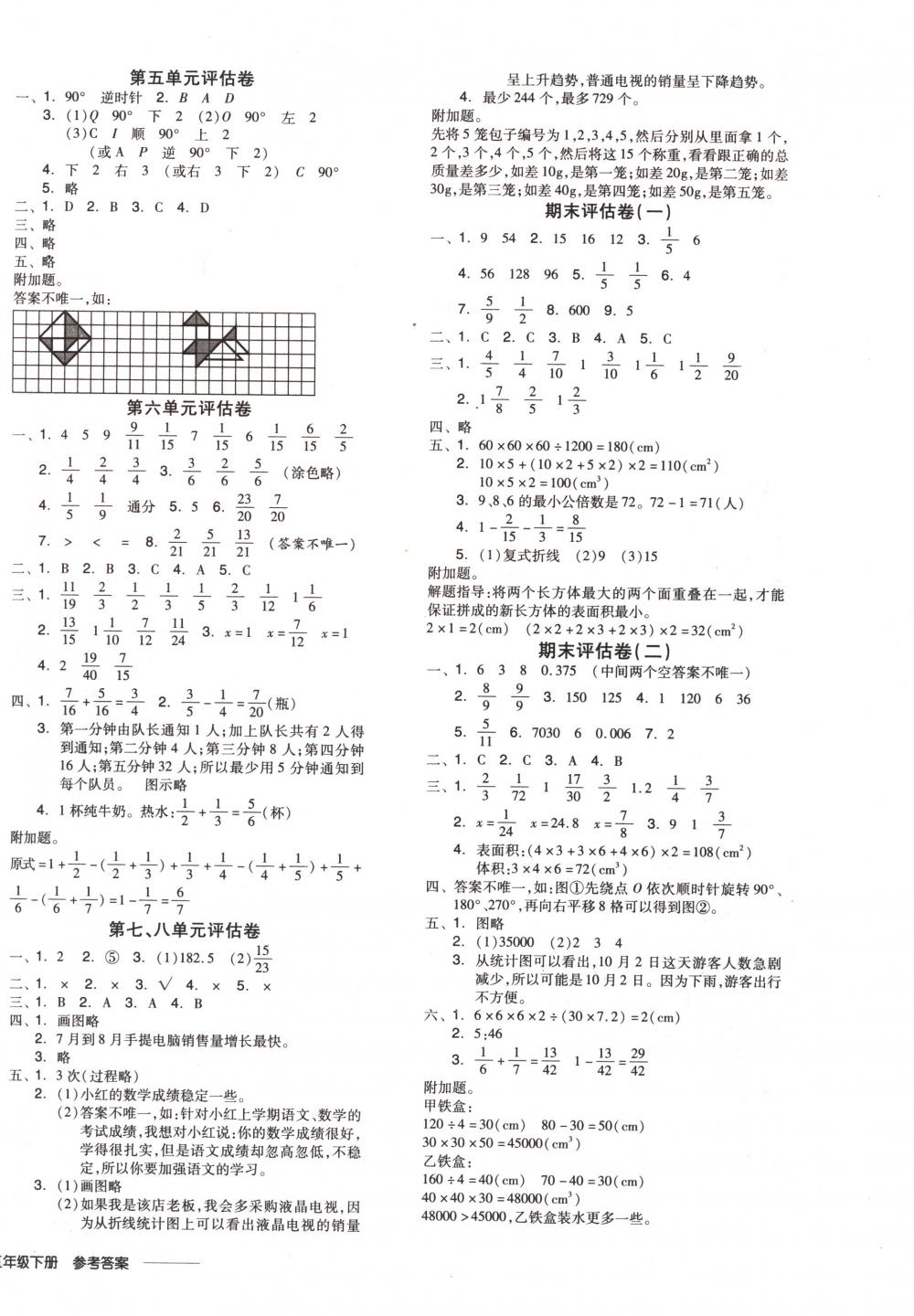 2018年全品学练考五年级数学下册人教版 第12页