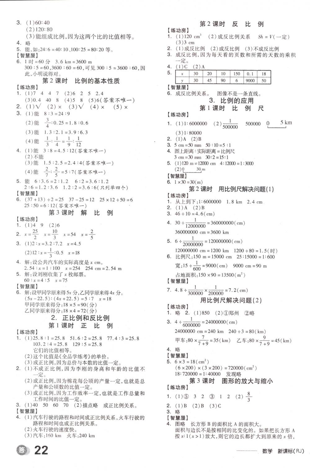 2018年全品学练考六年级数学下册人教版 第3页