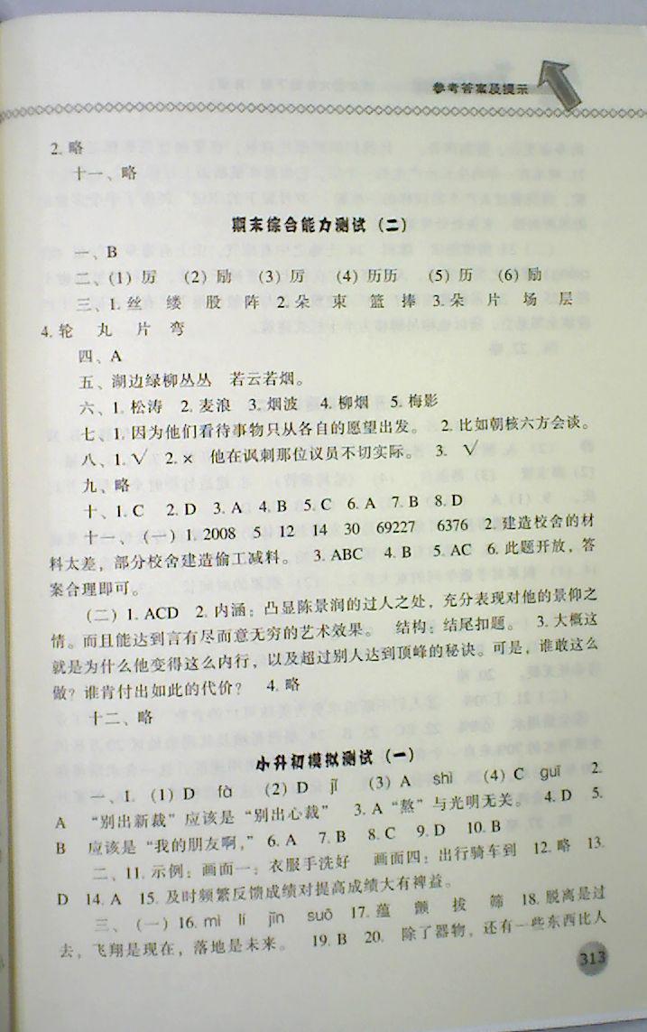 2018年尖子生題庫(kù)六年級(jí)語(yǔ)文下冊(cè)人教版 第41頁(yè)